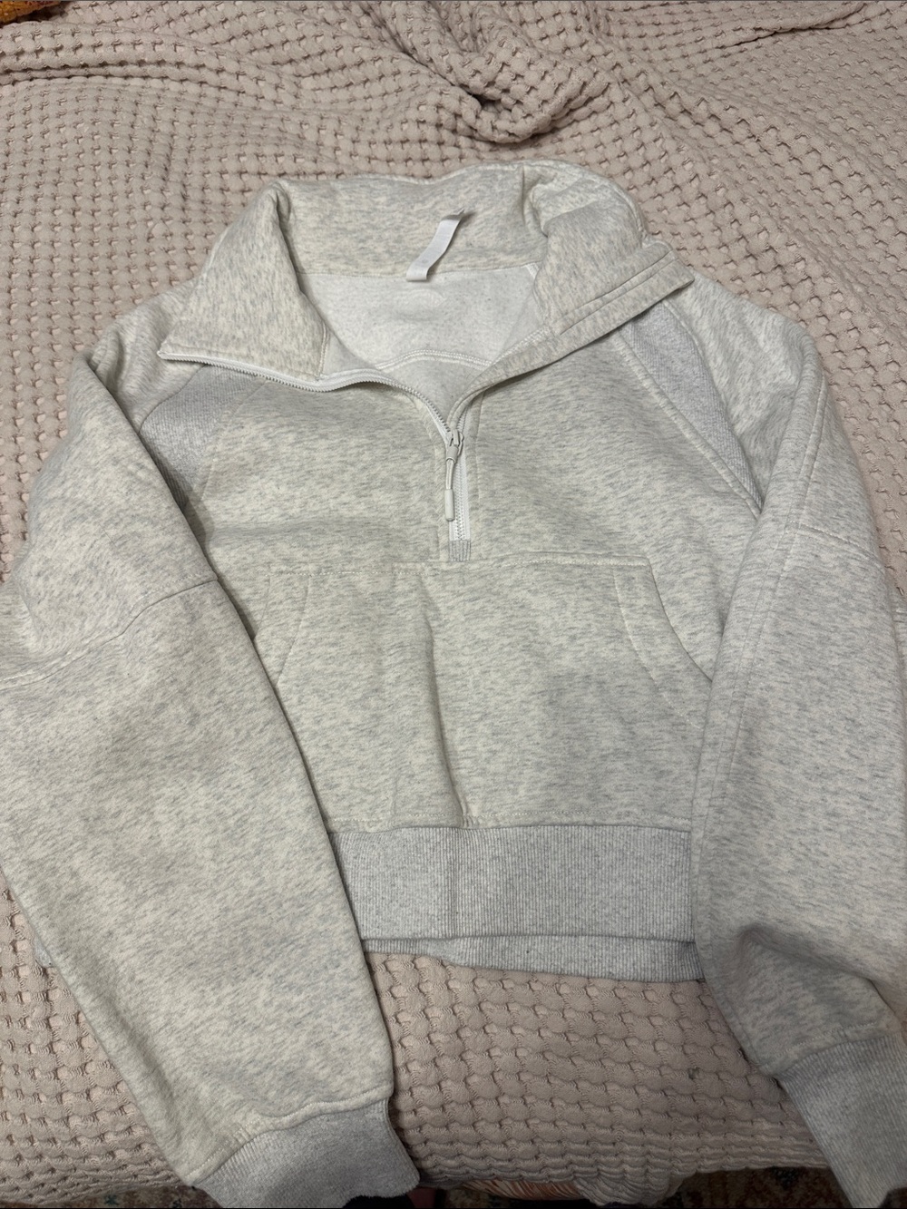 Lululemon Scuba Quarter Zip Sweatshirt in Oatmeal